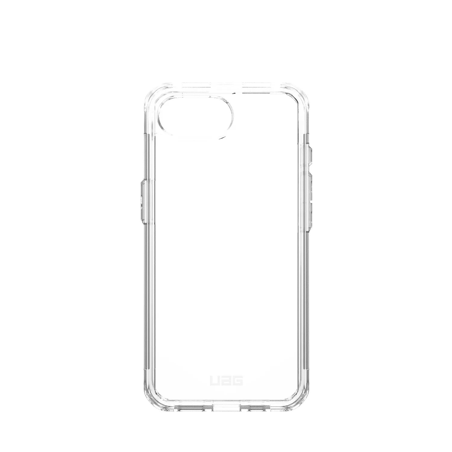 Crystal-clear back panel of the Ice UAG Plyo case for Apple iPhone 16e with compatibility