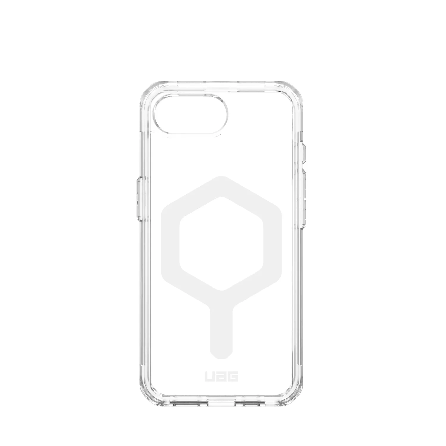 Back of the iPhone 16e UAG Plyo cover with MagSafe ring and slim shockproof design
