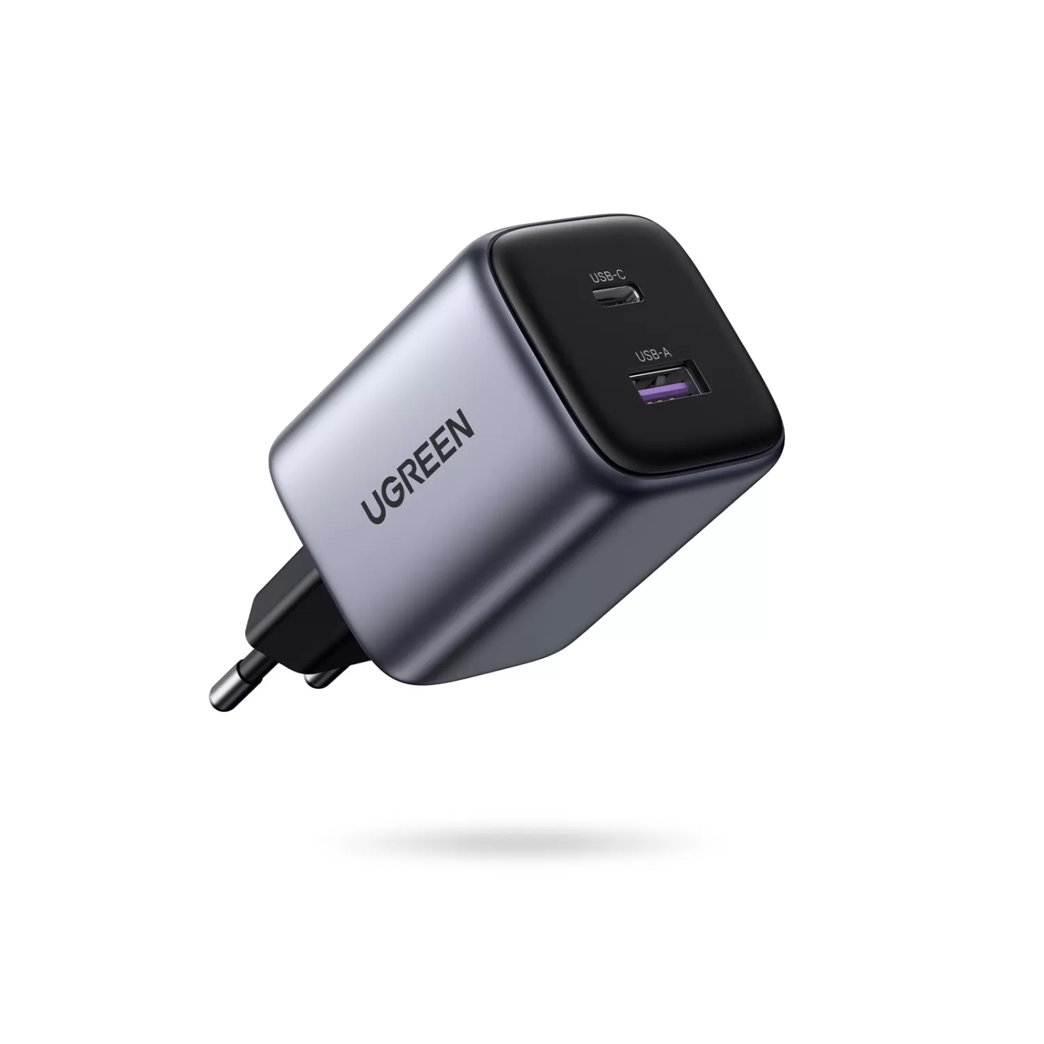 35W UGREEN PD Wall Charger – Nexode 2-Port Grey/Black - Image 2