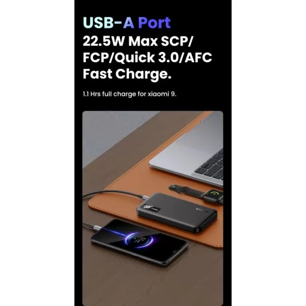 UGREEN Power Bank 10000mAh - 20W PD Charger - Black - Image 5