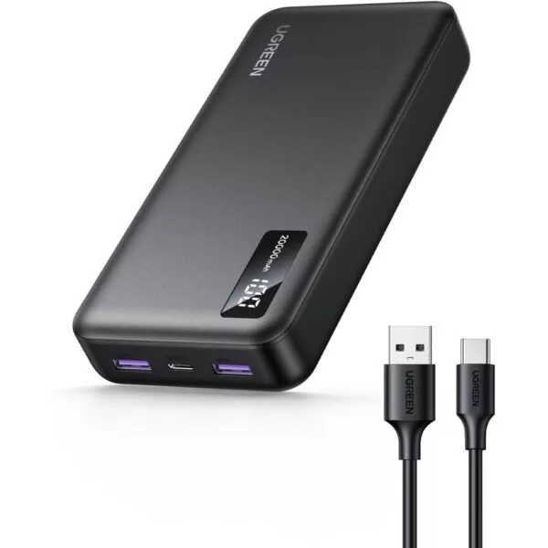 20W Power Bank 20000mAh - UGREEN PD Fast Charger - Black