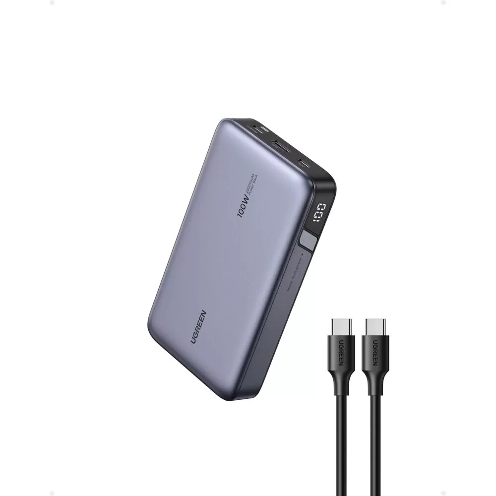 UGREEN Power Bank 20000mAh - 100W PD Charger - Grey