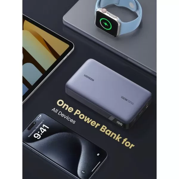 UGREEN Power Bank 20000mAh - 100W PD Charger - Grey - Image 11