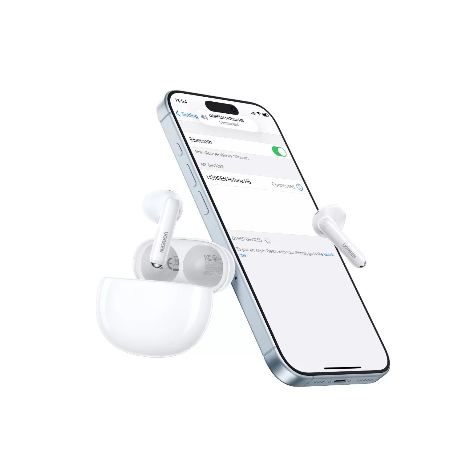 UGREEN HiTune T3 Pro True Wireless ANC Earbuds – White - Image 10