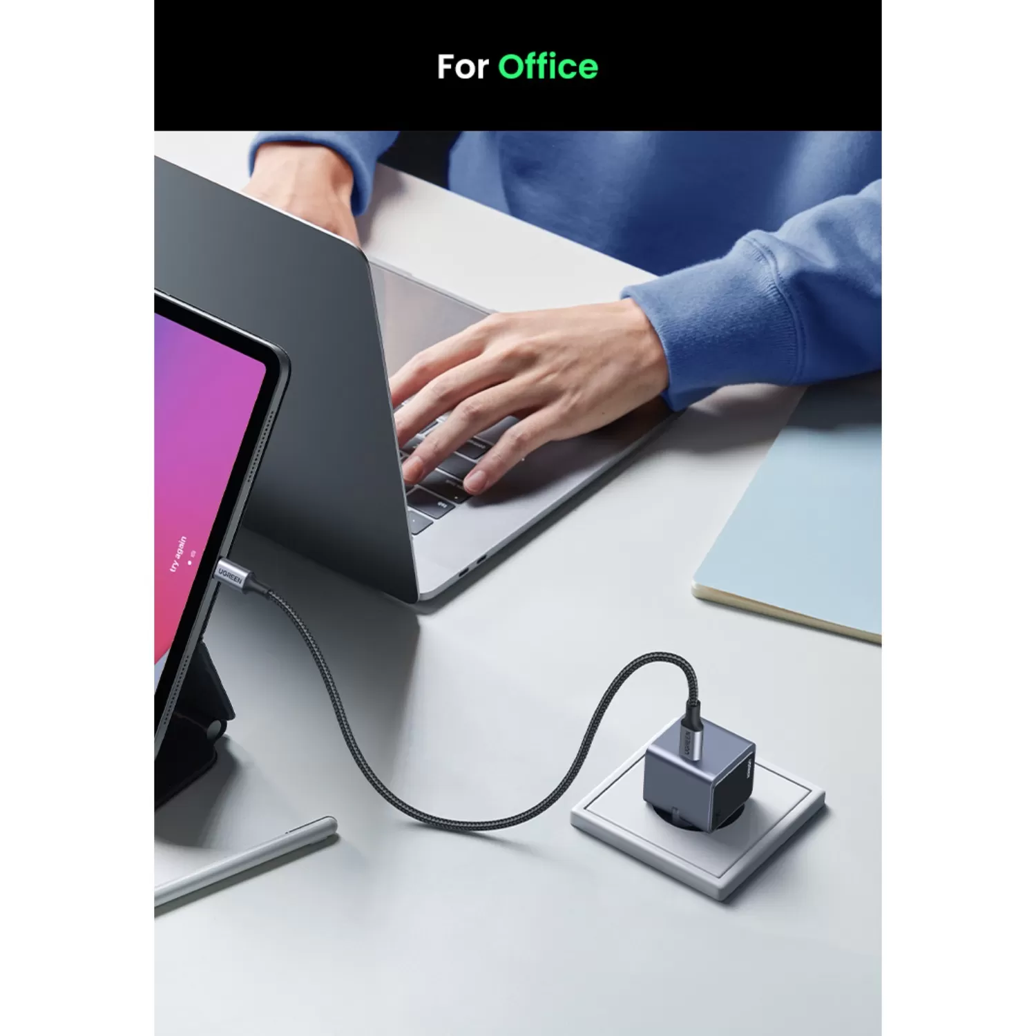 30W UGREEN PD GaN Wall Charger – Nexode 1-Port Grey/Black - Image 10