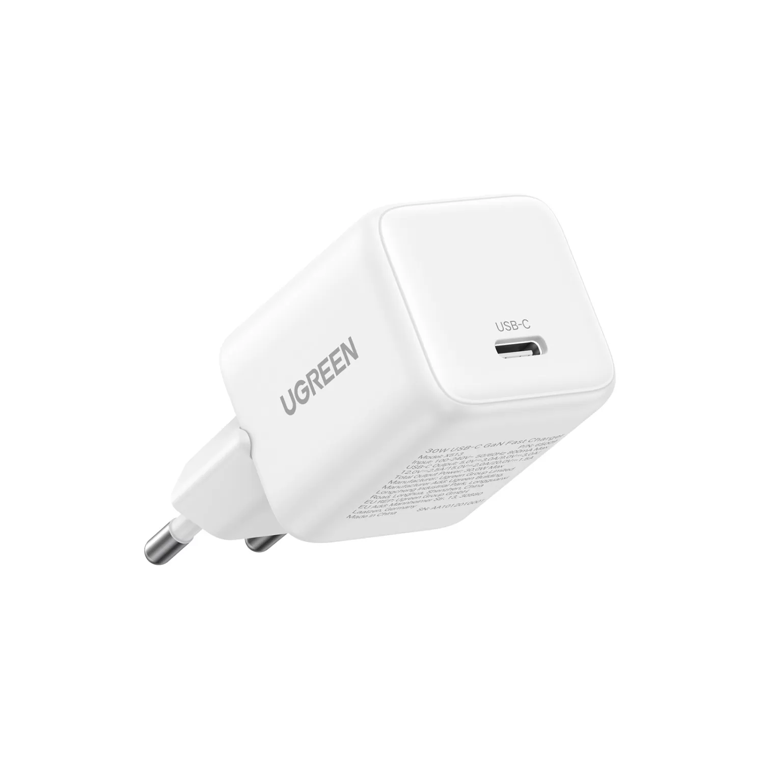 30W UGREEN PD Wall Charger – 1-Port White - Image 2