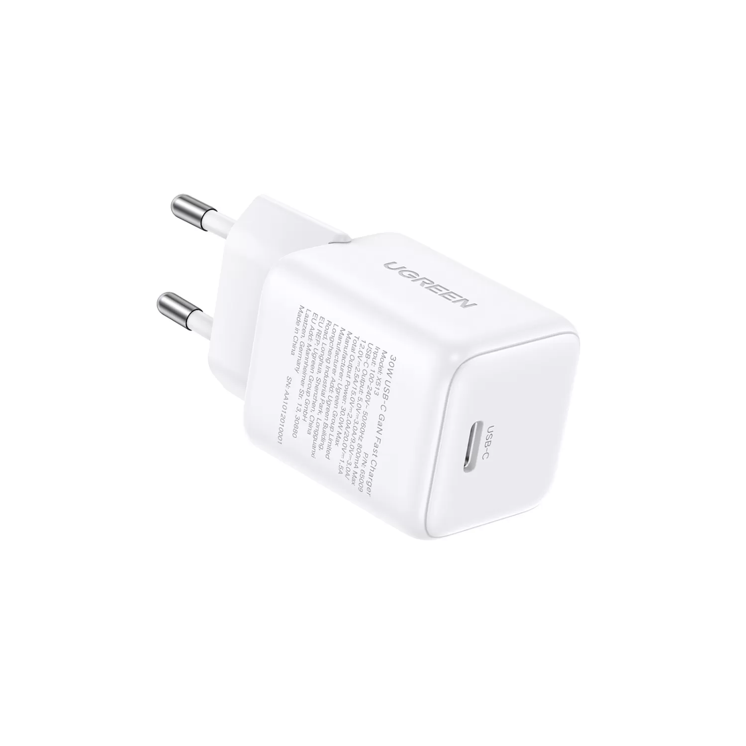30W UGREEN PD Wall Charger – 1-Port White - Image 4