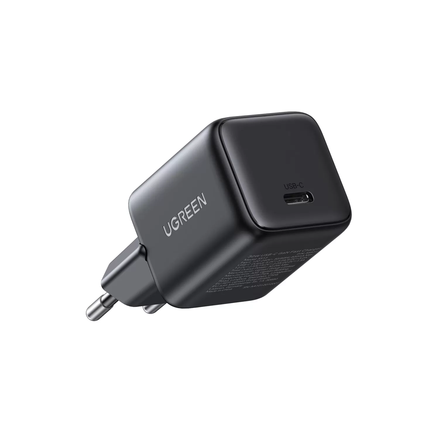 30W UGREEN PD Wall Charger with USB-C Cable – 1-Port Black - Image 4