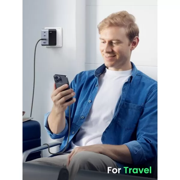 UGREEN Nexode 100W Wall Charger - 4 Port Fast Charger - Grey & Black - Image 10