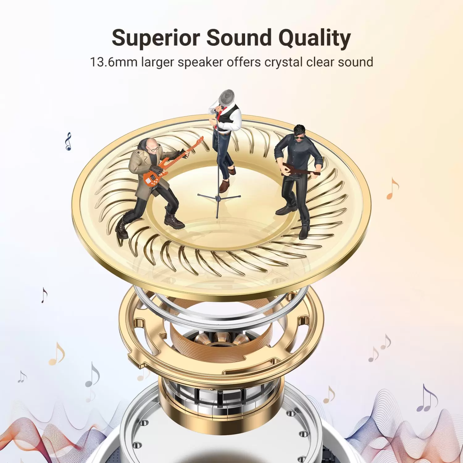 UGREEN HiTune H5 True Wireless ANC Earbuds – White - Image 7