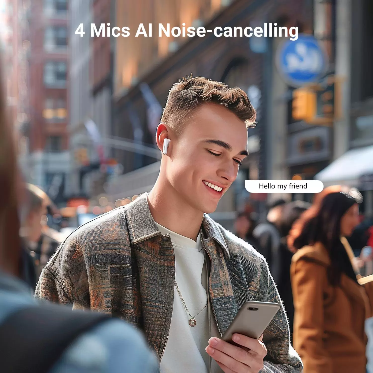 UGREEN HiTune H5 True Wireless ANC Earbuds – White - Image 8