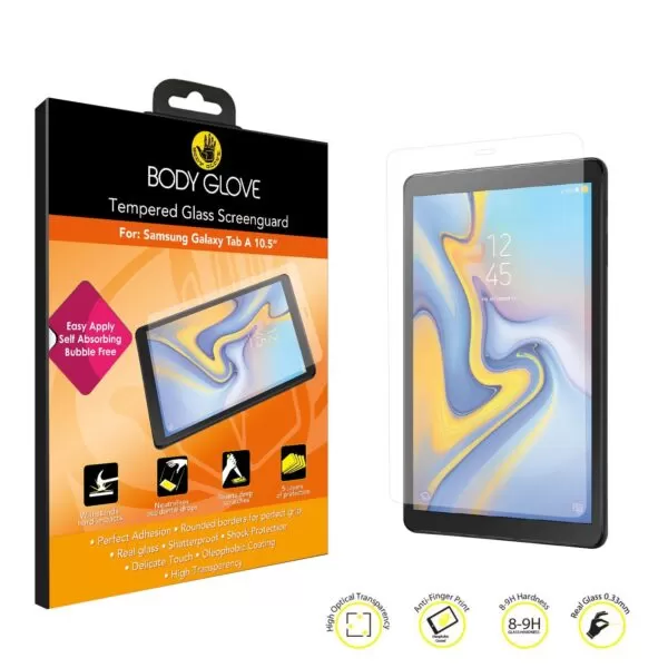 Samsung Galaxy Tab A 10.5 (2018) Inch Screen Protector Body Glove Tempered Glass Screenguard