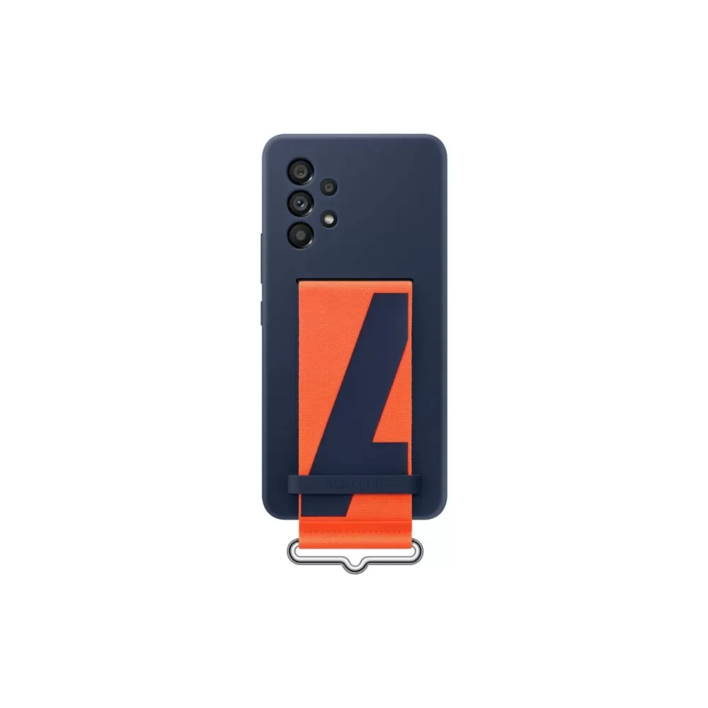 Samsung Silicone Cover With Strap for the Samsung Galaxy A53 5G Blue