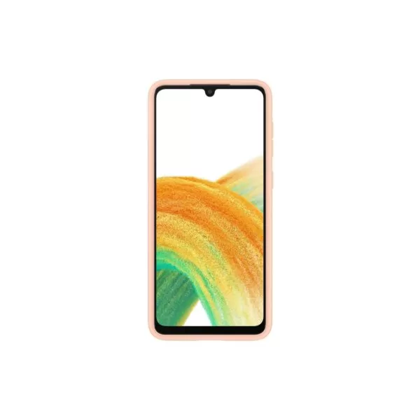 Samsung Card Slot Cell Phone Cover for the Samsung Galaxy A33 5G Peach