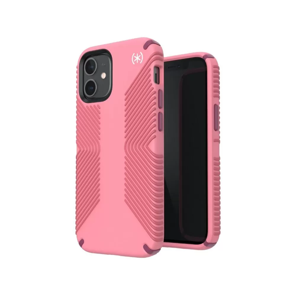 Speck Presidio2 Grip Cell Phone Case for the Apple iPhone 12 mini Pink