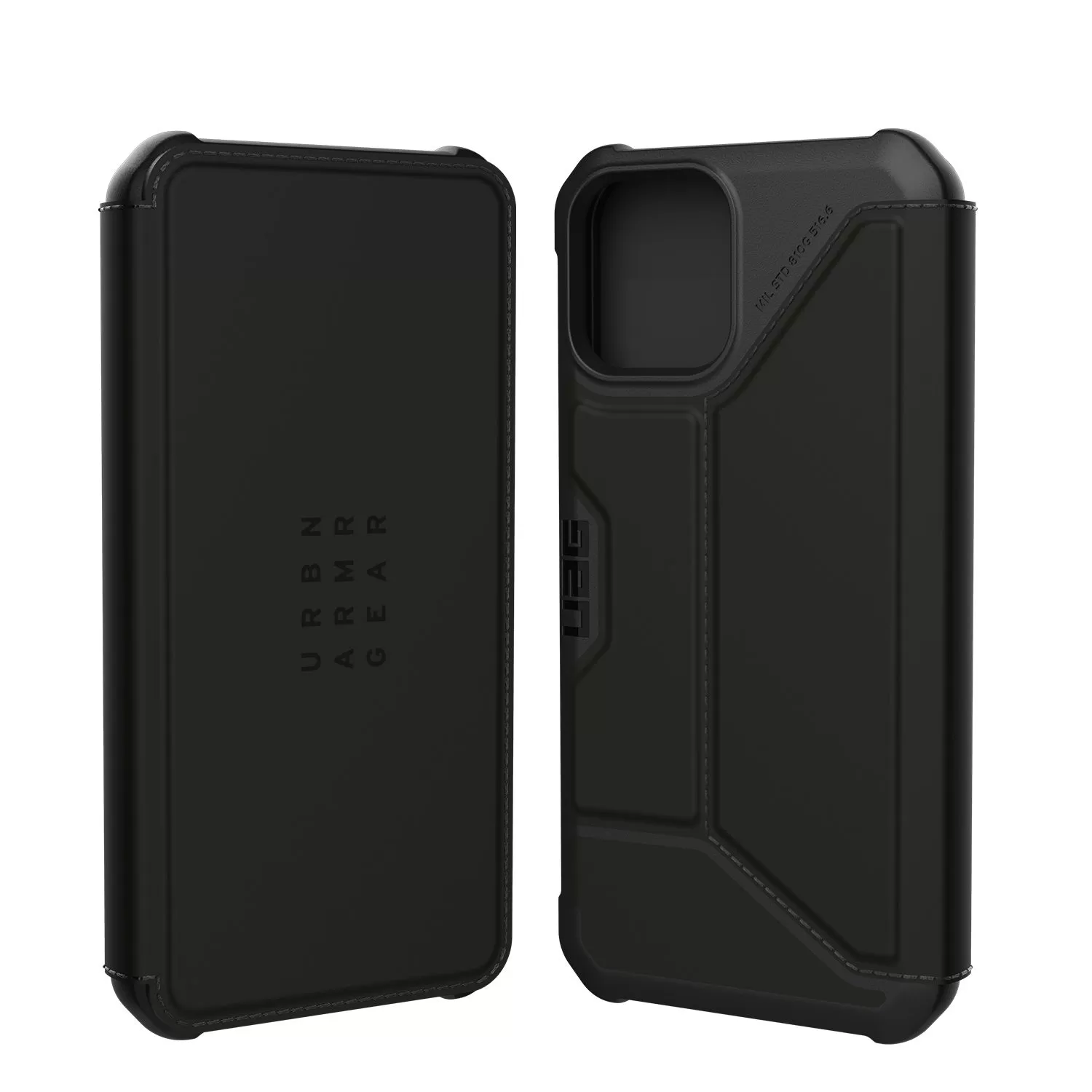 UAG Metropolis Fibre Armor Flip Cell Phone Case for the Apple iPhone 12 / iPhone 12 Pro Black