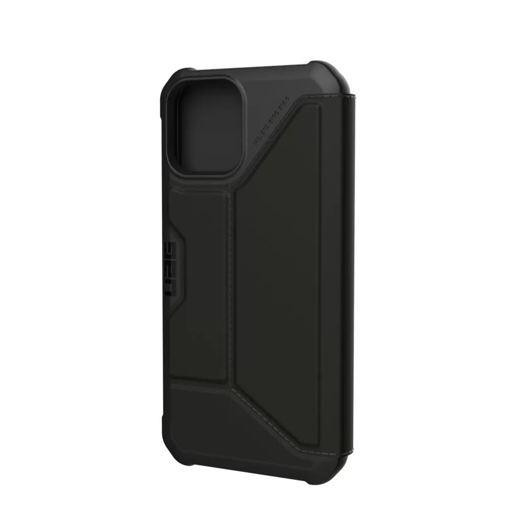 Apple iPhone 12 / iPhone 12 Pro Black UAG Metropolis Fibre Armor Flip Cell Phone Case