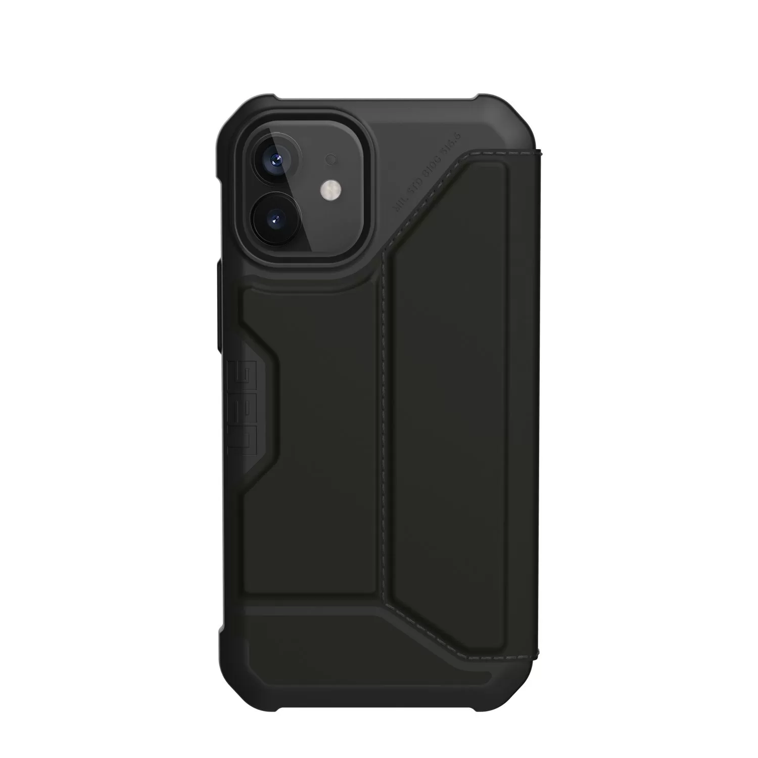UAG Metropolis Fibre Armor Flip Cell Phone Cover for the Apple iPhone 12 / iPhone 12 Pro Black