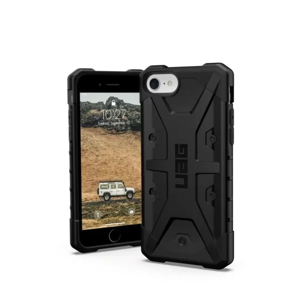 Black UAG Pathfinder Cell Phone Case for the Apple iPhone SE (2022/2020) / iPhone 8 / iPhone 7