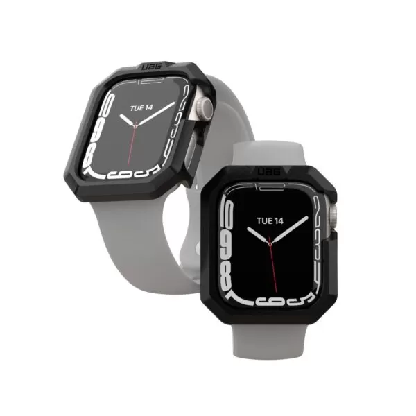 Apple Watch 7 / 8 / 9 41mm Case - UAG Scout PC Watch Cover With Screenguard - Black - Image 4